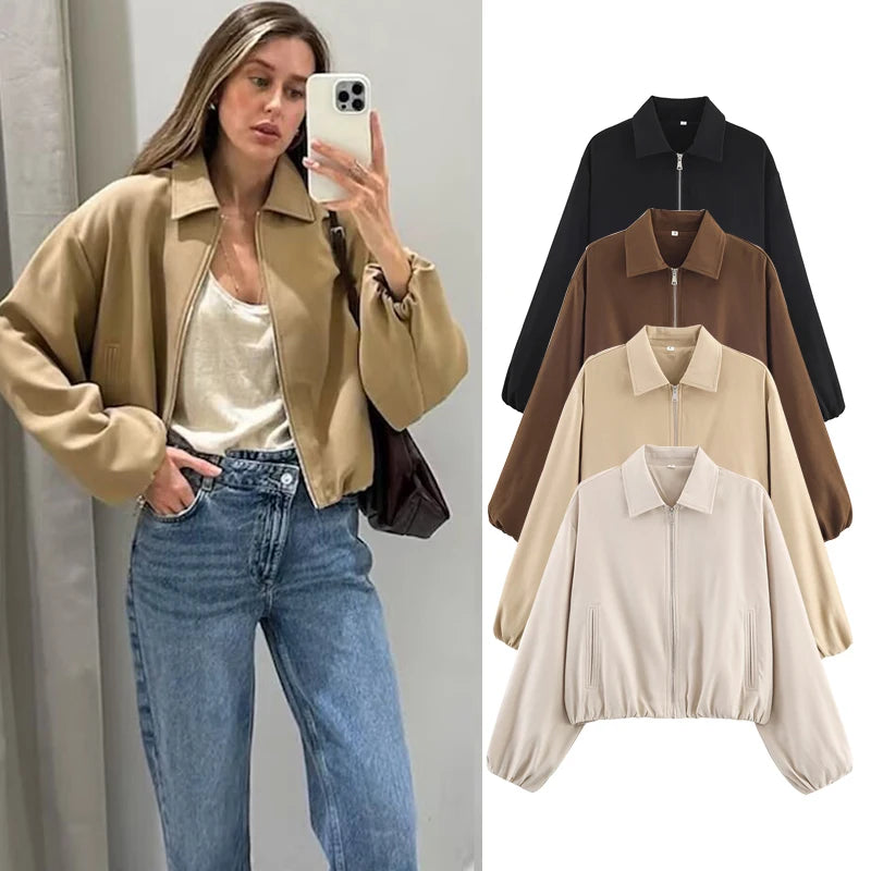 Women's Jackets Autumn 2025 New Fashion Short Elegant Women's Autumn Street Warm Coats Jackets Chic Youth Travel Outerwear Coats